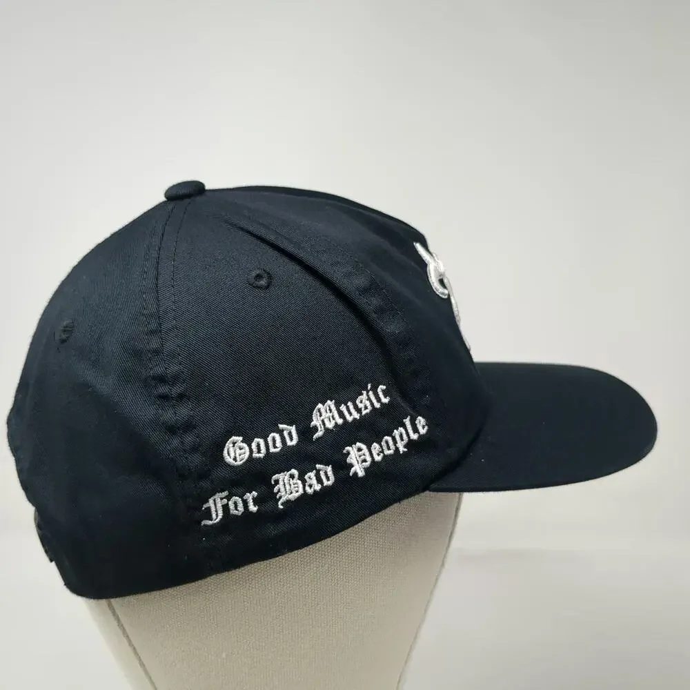 Yupoong 5 Panel Black One Size Hell Bent Good Music For Bad People Snapback Hat